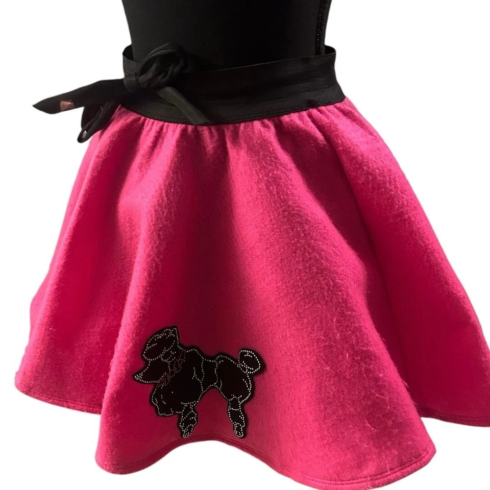 Charades Sexy Hot Pink 1950s Mini Poodle Skirt - ADULT LARGE - Image 2 of 4