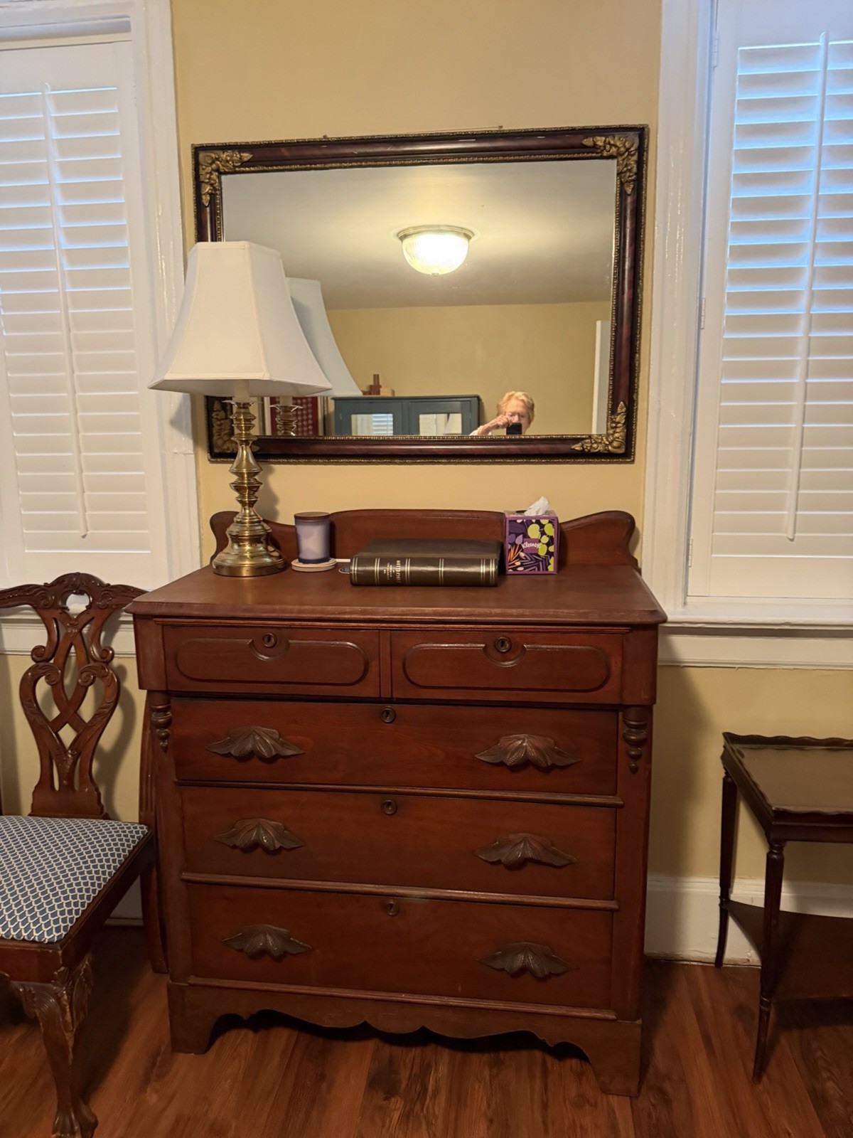 HALO-TLC Victorian Solid Walnut Carved Dresser 1860 5 Drawer