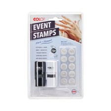 COLOP Printer R17 Event Hand Stamp Set with UV 8.88 inches x 1 inch, Uv Ink