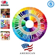 50 SKEINS Embroidery Floss Set Including Cross Stitch Threads