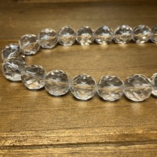 36pcs. 12mm Czech Glass Fire polished Clear Round Faceted Beads