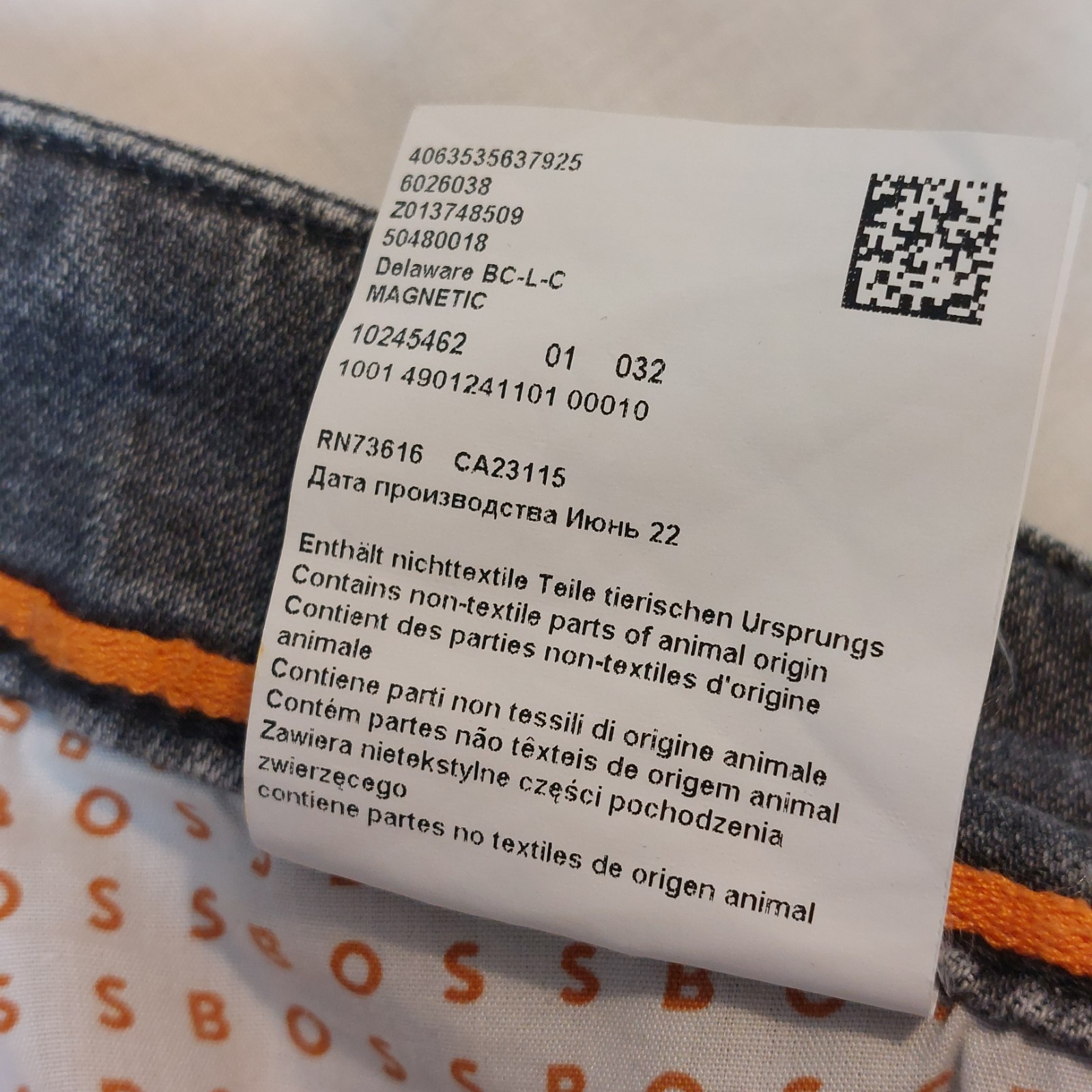 HUGO BOSS Men's Delaware Stretch Straight Medium Grey Jeans W36 L34 thumbnail 12