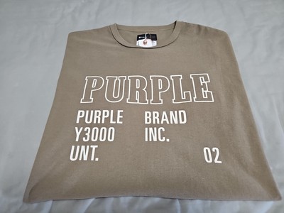 Purple Brand NEW Monument S/S High Quality Designer Reverse Stitch Tshirt SZ XL
