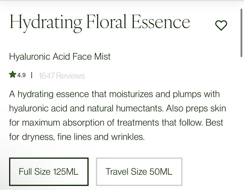 Nuevo Tónico Esencia Floral Hidratante TATA HARPER Foto 2 de 4