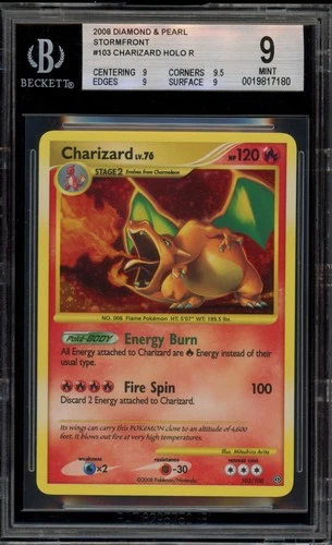 Pokemon Charizard Stormfront Holo Secret Rare #103 BGS 9 Mint