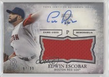 2015 Topps Triple Threads Unity Jumbo Relics 97/99 Edwin Escobar Auto 0qo1