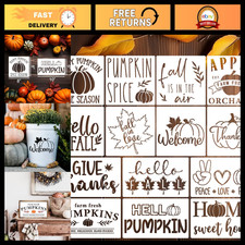 Reusable Fall Stencils for Crafts - Perfect for Painting on Wood DIY Projects