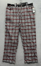 Perry Ellis PORTFOLIO Black Gingham Check SOFT Comfort Pajama Sleep Pants Sz XL