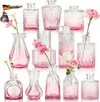 Der Rose 12 StüCk Kleine Vasen Glasvasen FüR Tischdeko Mini Vintage Vasen Set Fü