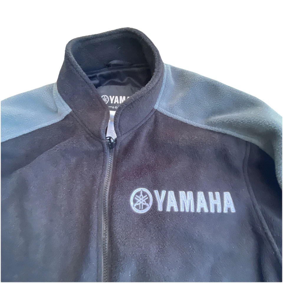 Vintage Y2K Team Yamaha Full Zip Fleece Embroidered 2-sided Jacket Coat Mens XL - Image 3 of 4