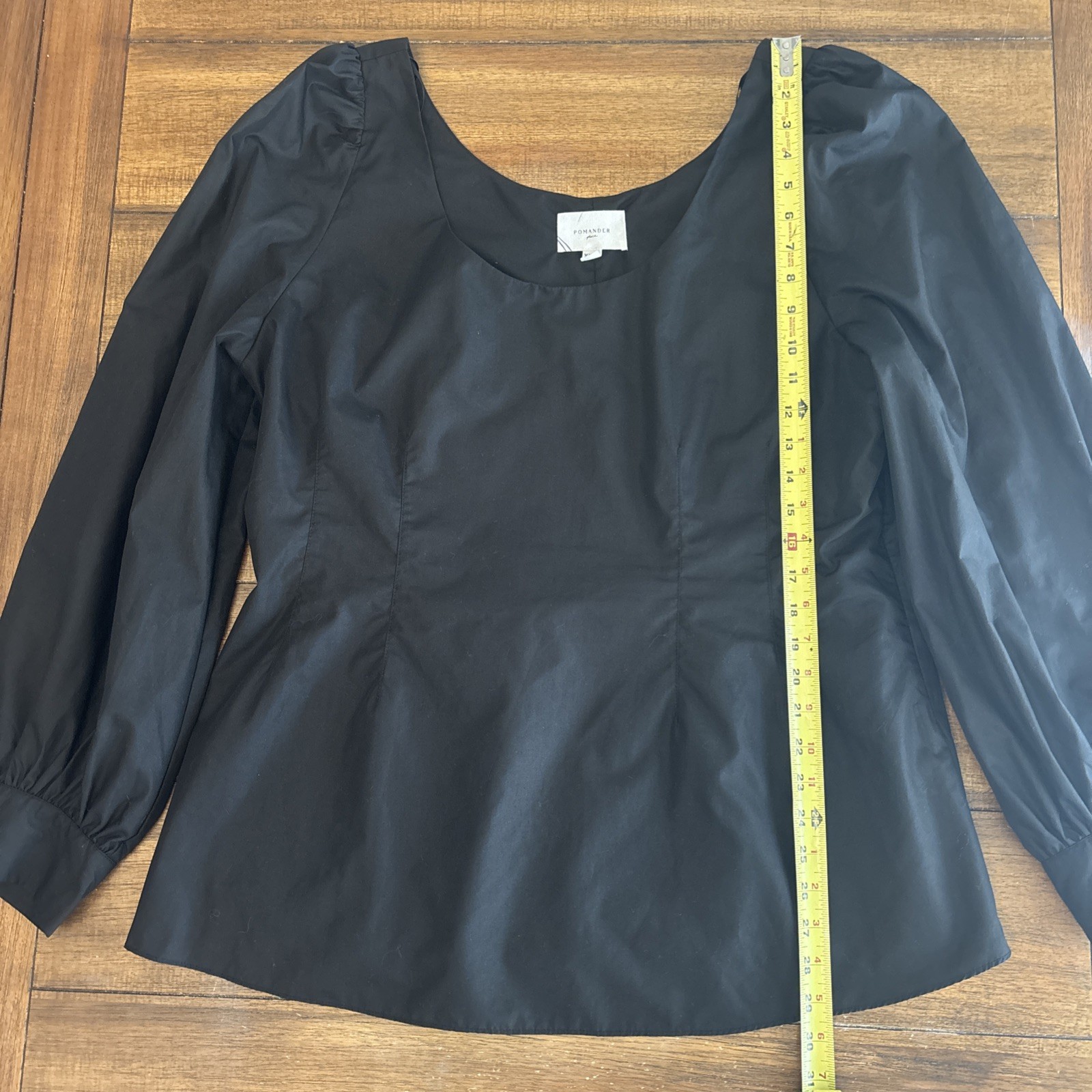 Tuckernuck Pomander Place Black Elevated Blouse 3… - image 3