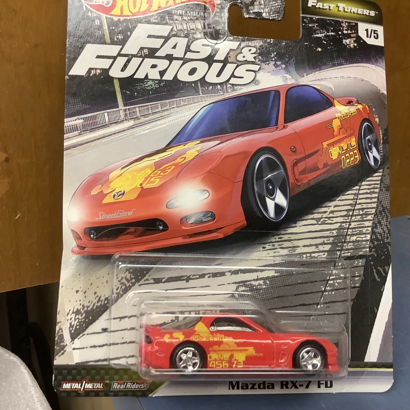 Hot Wheels Premium Fast & Furious 2  tuners  Mazda RX-7 orange Julius car 1/64