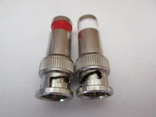 10x BNC Coaxial Connector RG6 Steren 200-167 Compression Weatherproof RED or WHT