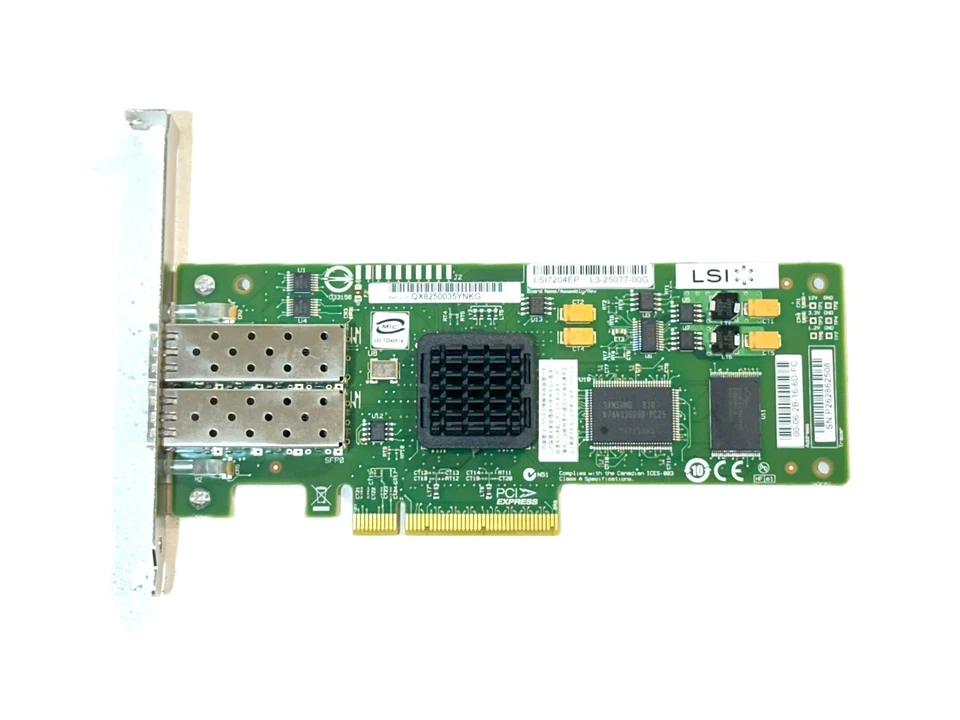 LSI 7204EP Dual-Port 4GbE SFP+ PCIe Host Bus Adapter P/N: L3-25077-00G Tested - Image 3 of 4