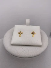 Gold Earrings 10K Tri-color Gold 0.75g (ECG011039)