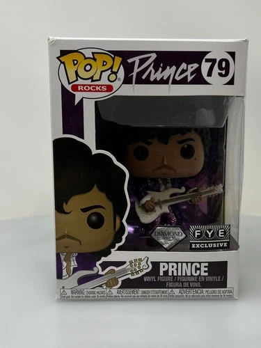Funko POP! Rocks Prince Purple Rain Glitter #79 FYE Exclusive DAMAGED BOX