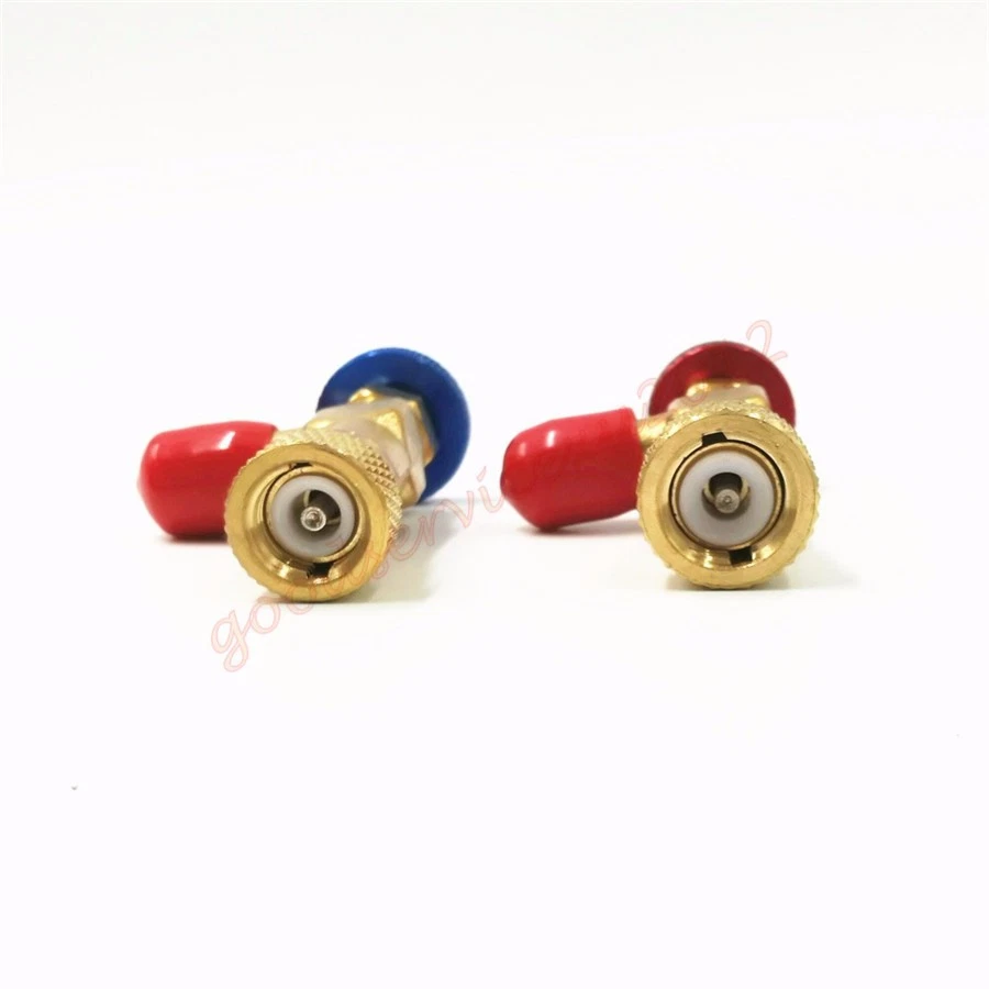 Adaptador de carga de válvula de seguridad 2 piezas R22/R410A para reparación de aire acondicionado Foto 2 de 4