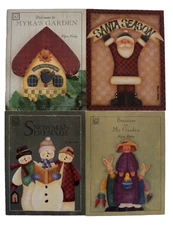 4 Tole Painting Books Myra's Garden, Santa Season, Snowman Serenade, Bunnies...