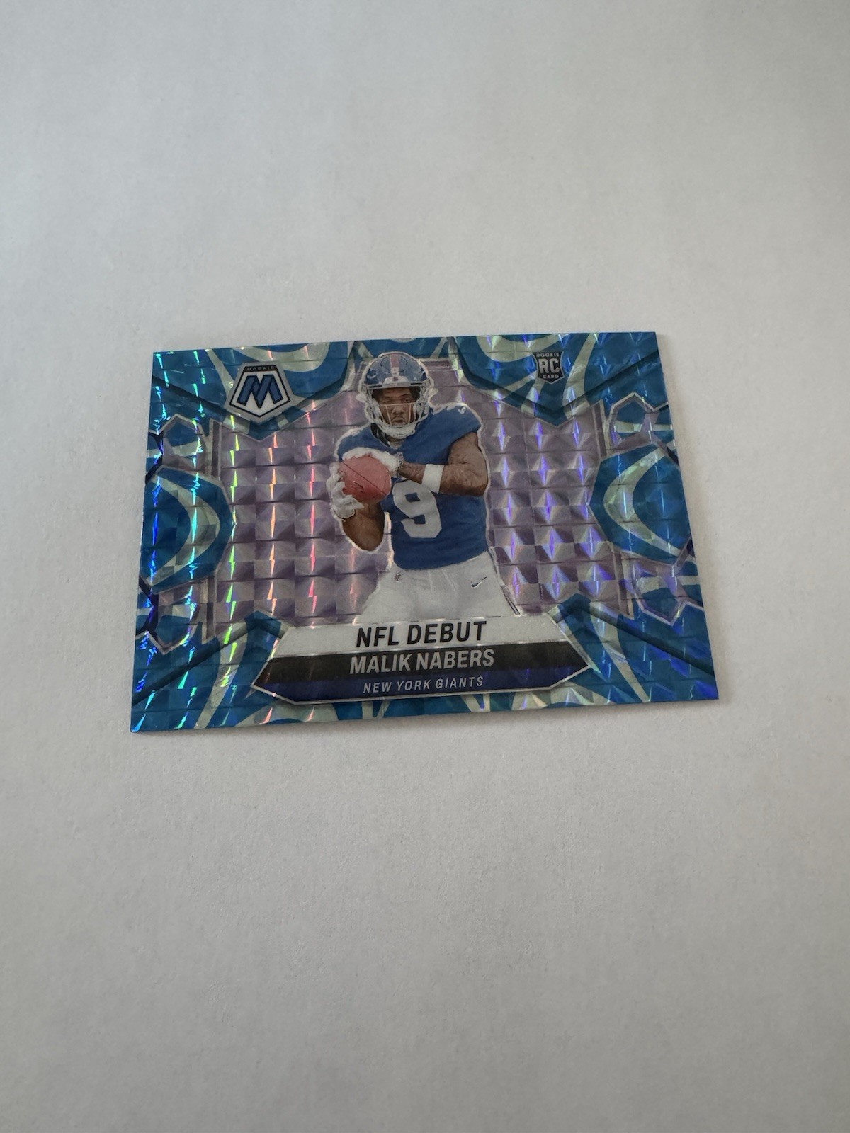 2024 Panini Mosaic Malik Nabers Rookie RC Rookie Debut Blue Reactive Prizm SP