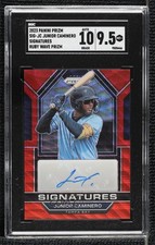 2023 Panini Prizm Signatures Ruby Wave Junior Caminero SGC 9.5 Mint+ Auto 0c4l