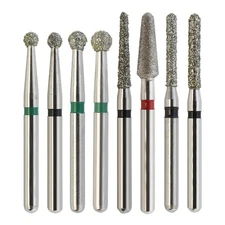 Dental Diamond Burs High Speed Round End Taper Cylinder FG Friction Grip 801 856