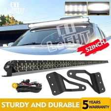 Roof Brackets+52'' LED Light Bar+Wire For 07-13 Chevy Silverado 1500 2500/3500HD