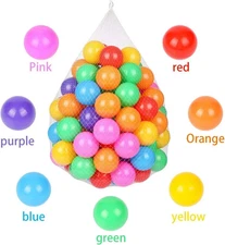 100PCS Baby Kids Soft Play Balls For Ball Pit Ocean Swim Pool Playpen Toy NEW