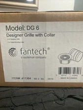 Fantech 411364 DG6 Designer Exhaust Grille w/ Mounting Collar (l