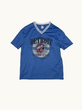 Detroit Football 1964 National League Michigan Mesh Jersey Shirt Medium Blue