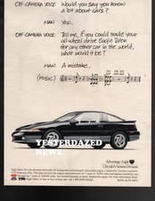 1991 Print Ad For Chrysler Eagle Talon Tsi