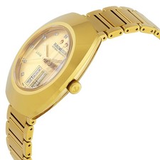 Rado Diastar Original Automatic Diamond Gold Dial Unisex Watch R12161733 2