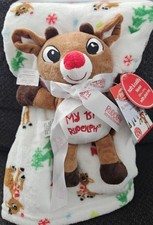 My 1st Rudolph The Red Nosed Reindeer Plush Blanket Set