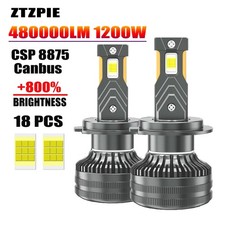 Car Light 480000lm 1200w LED Headlight Bulbs H1 H4 H7 H11 High-power Fog Light