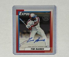 2025 Topps Tim Raines 1990 Auto 90B2-TR Montreal Expos Gold /50 Hall Of Fame