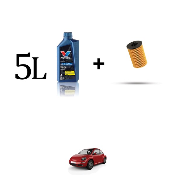 Set ÖLfilter Und 5L FüR Vw New Beetle / Cabrio (5C) 2.0 Tdi 81Kw Von 2014-image
