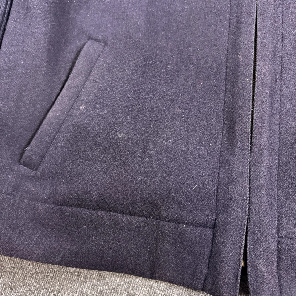 Vintage Gap Jacket Mens XL Navy Wool Full Zip Ribbed Sweater Pockets  - Image 4 of 4