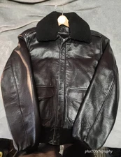 Vtg Schott Bros Bomber Jacket Size 38 Flyer Type 85 19-MS Leather Black/Brown