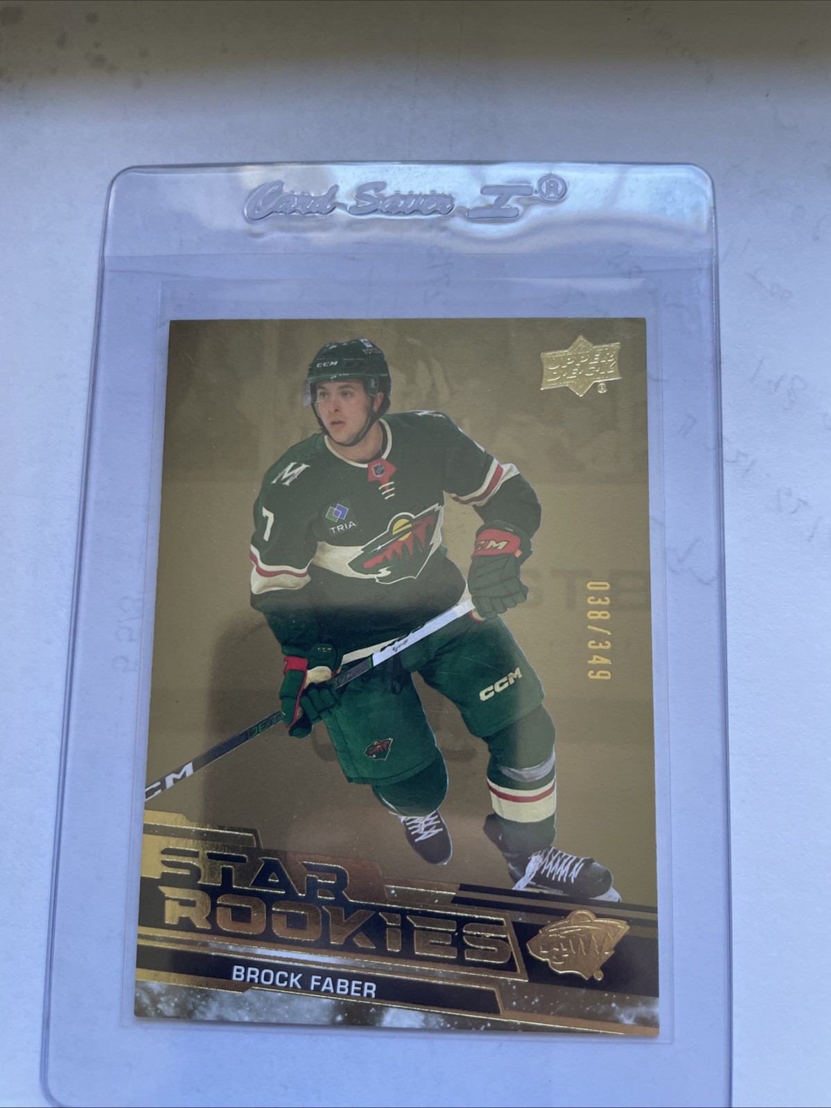 2023-24 Upper Deck Star Rookies - Brock Faber #6 Gold 038 /349 (RC)