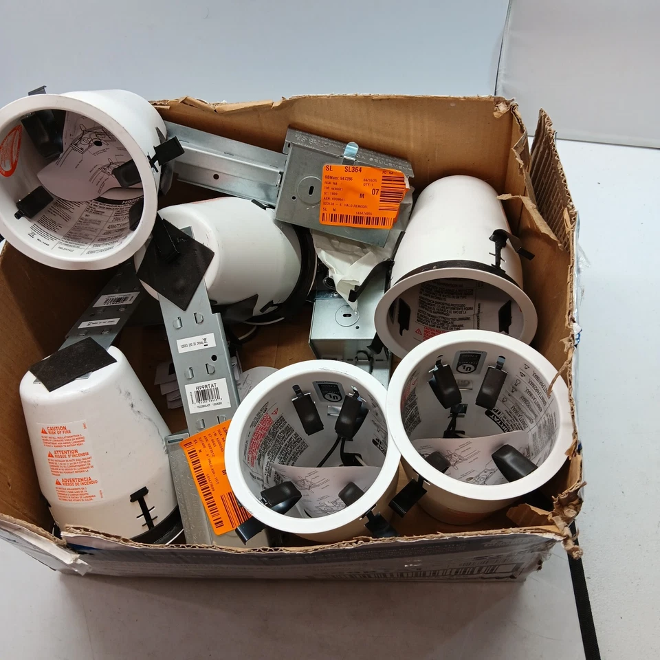 (7 paquetes) Halo H99RTAT 4 pulgadas acero empotrado iluminación carcasa Air-Tite + CAT5e/RJ45 Foto 2 de 4