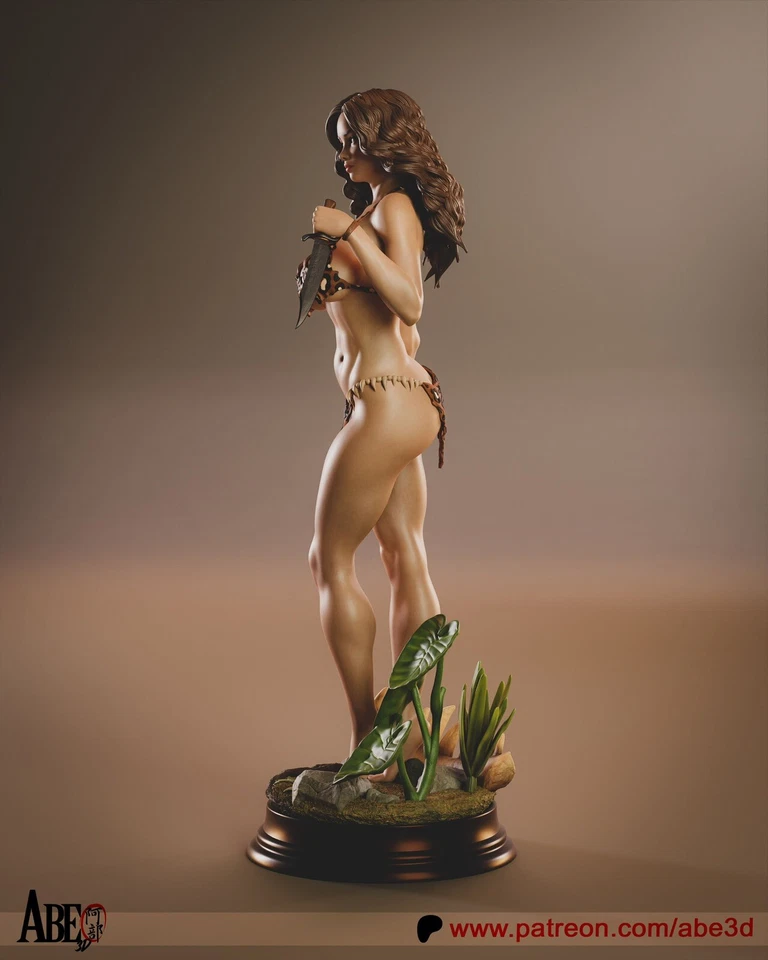 Sexy Cavewoman Mariem Cooper Figure 3D Print Model 1:6 UNPAINTED AND UNASSEMBLED - Image 3 of 4