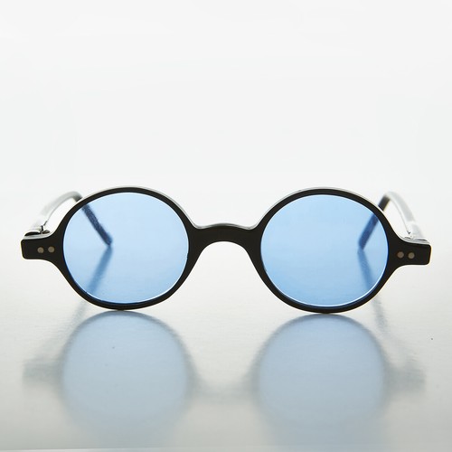 Lenti Blu Rotondo Occhiali Vintage Hippy Occhiali da Sole - Owen | eBay