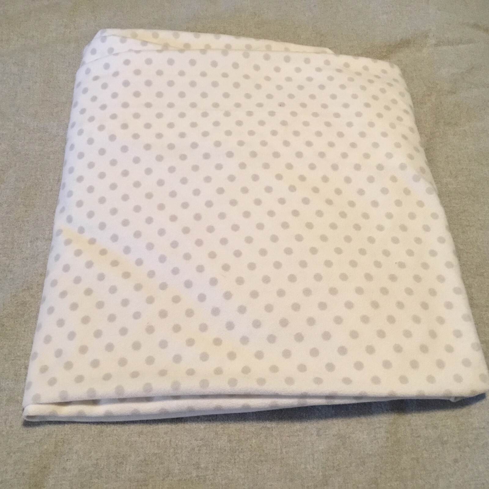 Pottery Barn Kids Gray Polka Dot Fleece Crib Sheet eBay