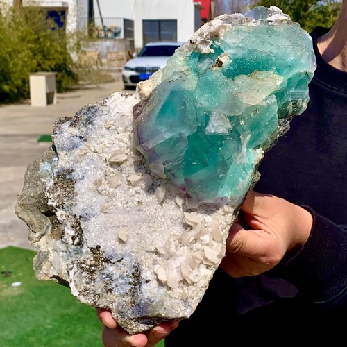 9.68LB Complete rare and gorgeous purple green fluorite from Inner Mongolia - 第 6/16 張圖片