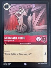 Disney Lorcana The First Chapter # 124/204 Sergeant Tibbs Courageous Cat Common