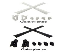 Ear Sock  Nose Pad Rubber Kit For Oakley Flak Jacket XLJ Sunglasses Black White