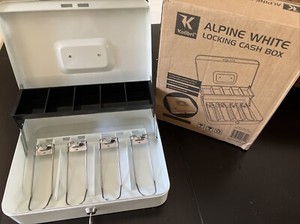 Cash Box Kolibri Heavy Gauge Steel w/Lock &2 Keys New in Box Powder Coat Finish