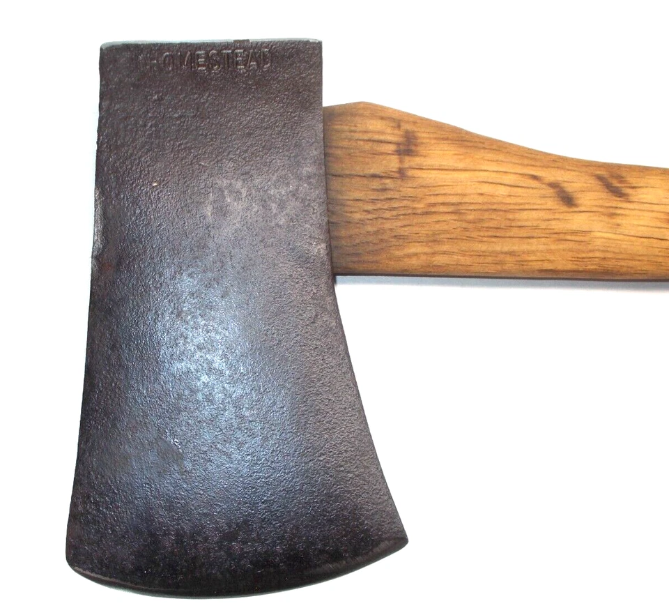 Hacha, de colección. Hacha Homestead de una sola broca, broca de 4-1/2", 29" de largo, (hecha por Collins) EE. UU. Foto 3 de 4