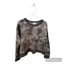 Juniors Camouflage Crop Sweater M
