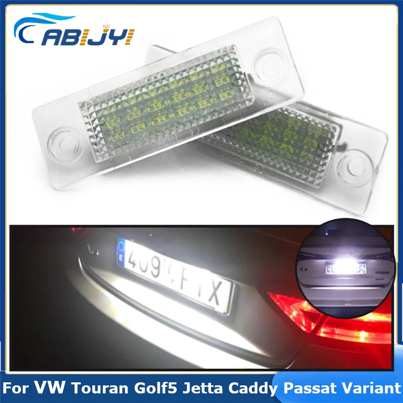 2x LED License Number Plate Lights Lamps For Volkswagen Jetta