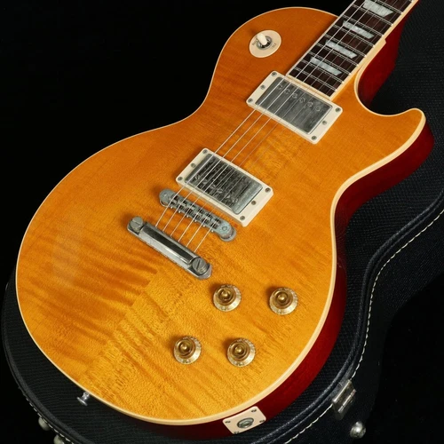 USED Gibson 50s Les Paul Standard Trans Amber Electric Guitar Free Shipping